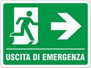 Cartello uscita di emergenza percorso di esodo